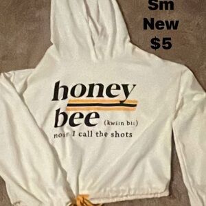 Papaya Honey Bee White Hoodie